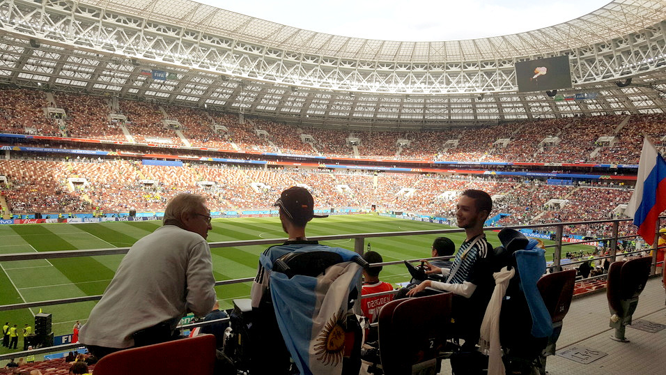 Family of Israel in the Russian Football World Cup. Accessible trip.